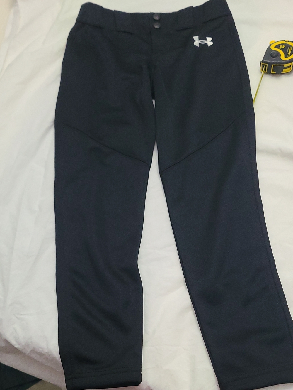 Under Armour Black Performance Track Pants with White Logo